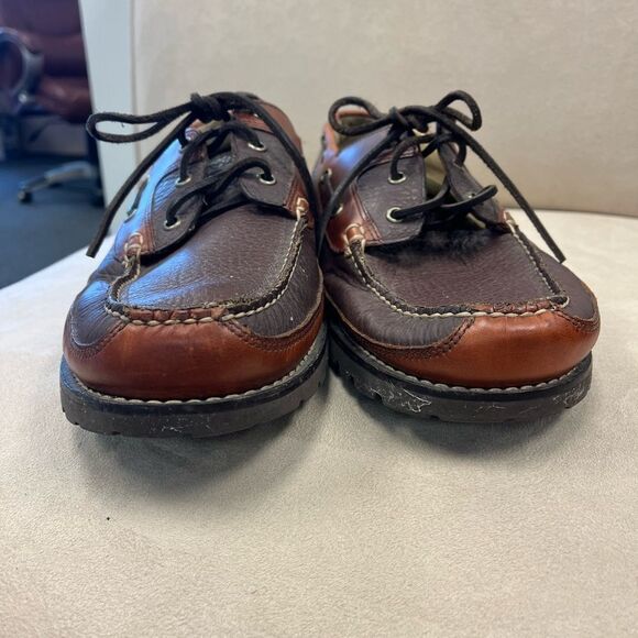 L.L. Bean Allagash Bison Leather Handsewns Oxford Shoe sz 12EE - Picture 2 of 9